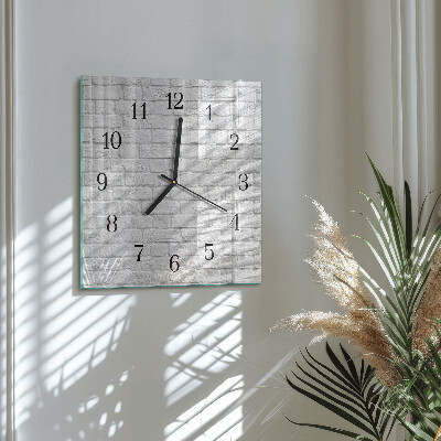 Square wall clock Brick