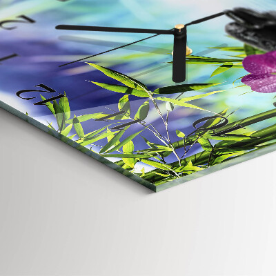 Square wall clock Spa Orchid