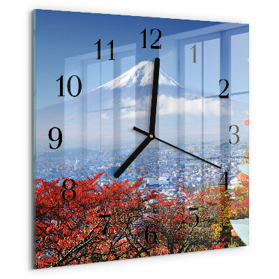 Square wall clock Mountain