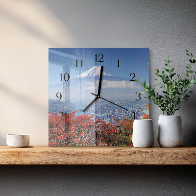 Square wall clock Mountain