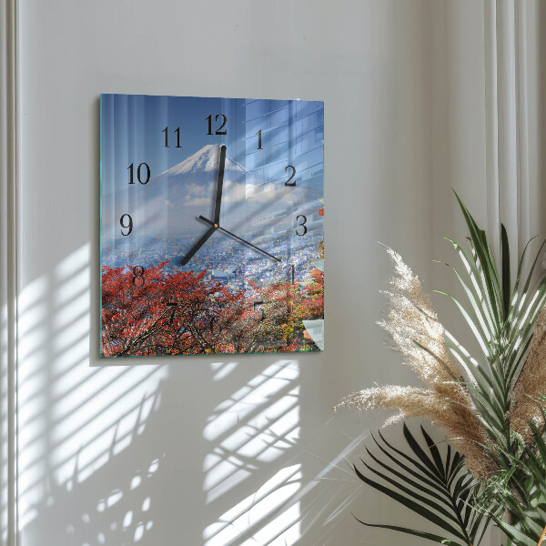Square wall clock Mountain