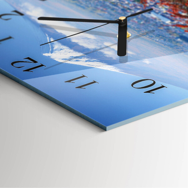 Square wall clock Mountain