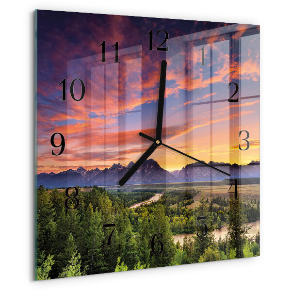Square wall clock Landscape