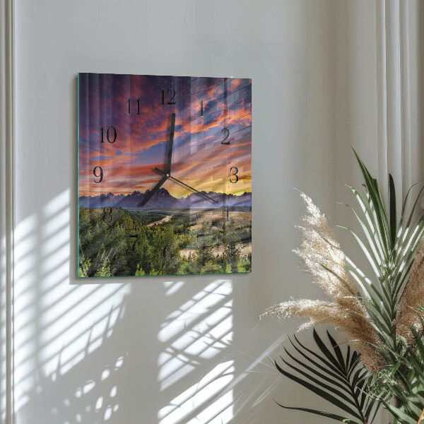 Square wall clock Landscape