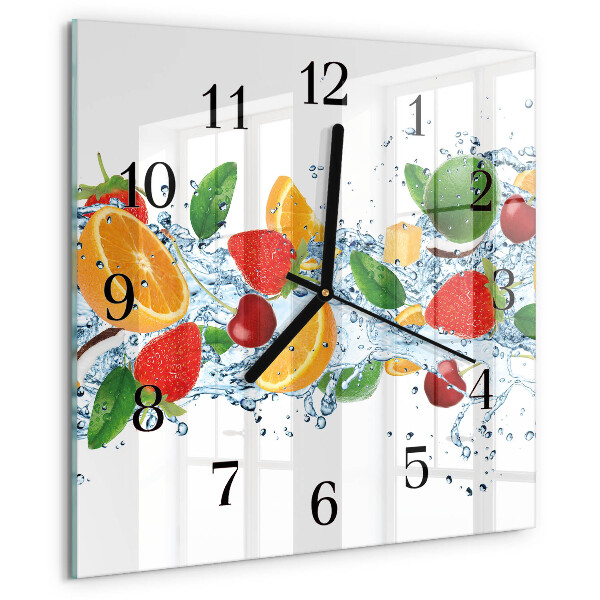 Square wall clock Fruit