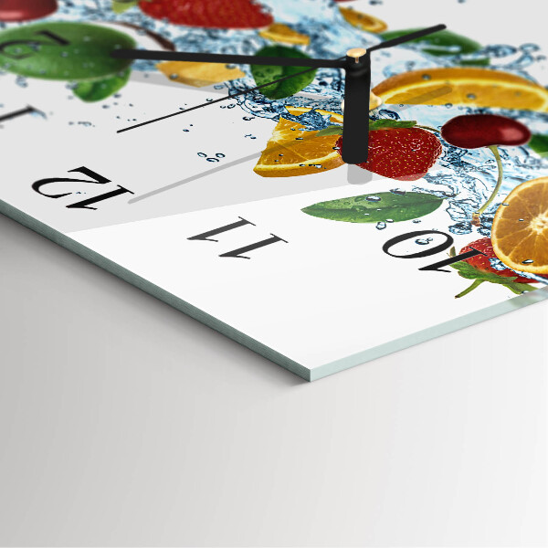 Square wall clock Fruit