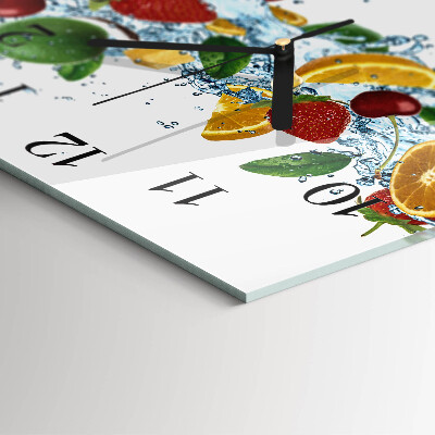 Square wall clock Fruit