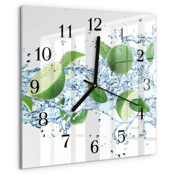 Square wall clock Calcium carbonate