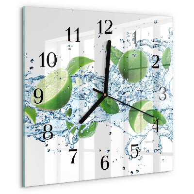 Square wall clock Calcium carbonate