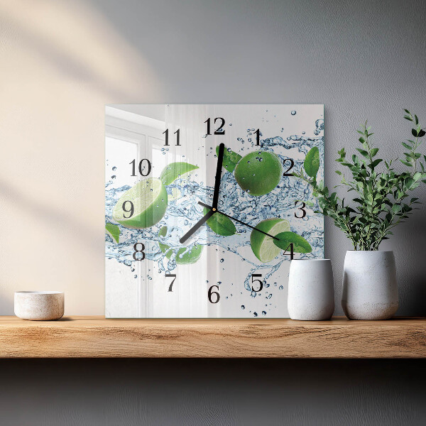 Square wall clock Calcium carbonate