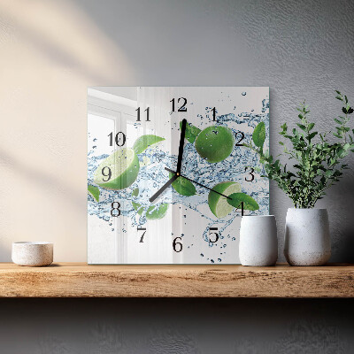 Square wall clock Calcium carbonate
