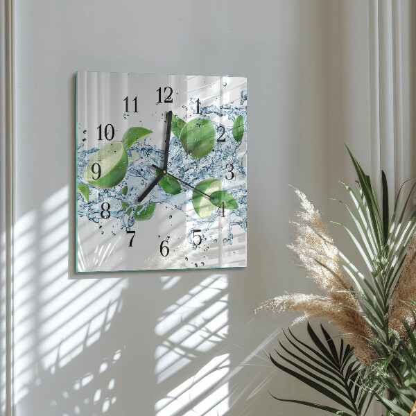 Square wall clock Calcium carbonate