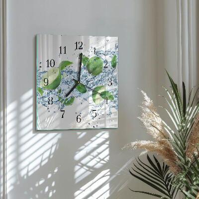 Square wall clock Calcium carbonate