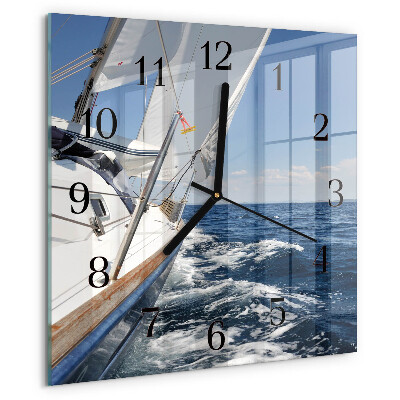 Square wall clock Yacht