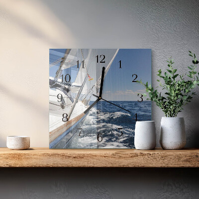 Square wall clock Yacht
