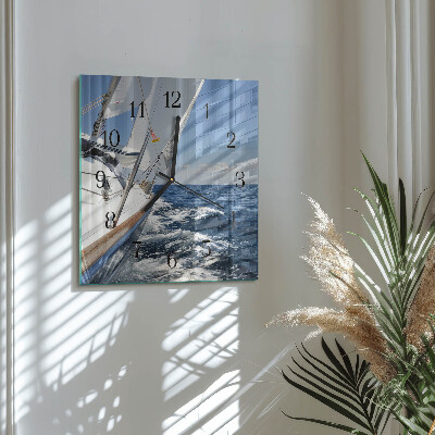 Square wall clock Yacht