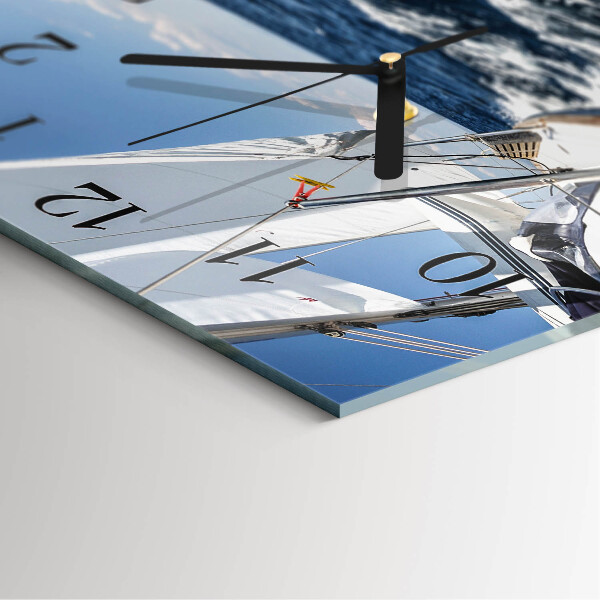 Square wall clock Yacht