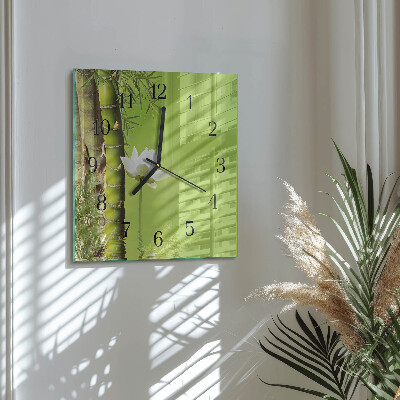 Square wall clock Bamboo
