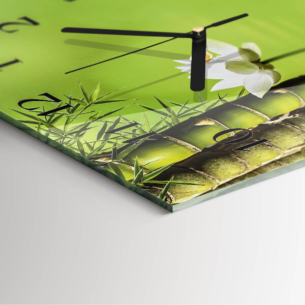 Square wall clock Bamboo