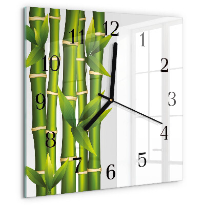 Square wall clock Bamboo