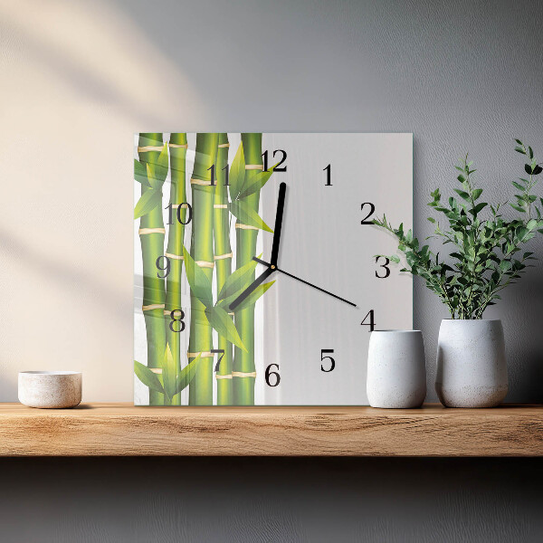 Square wall clock Bamboo