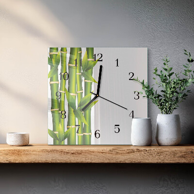Square wall clock Bamboo