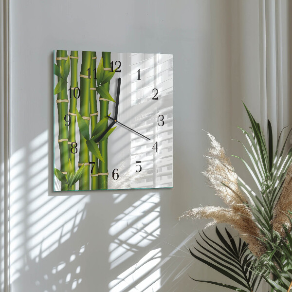 Square wall clock Bamboo