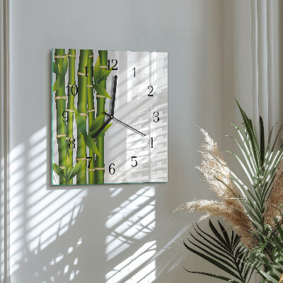 Square wall clock Bamboo