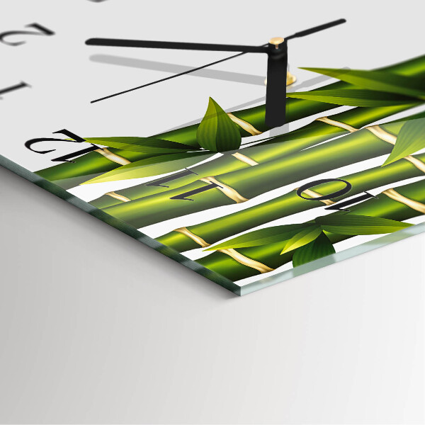 Square wall clock Bamboo