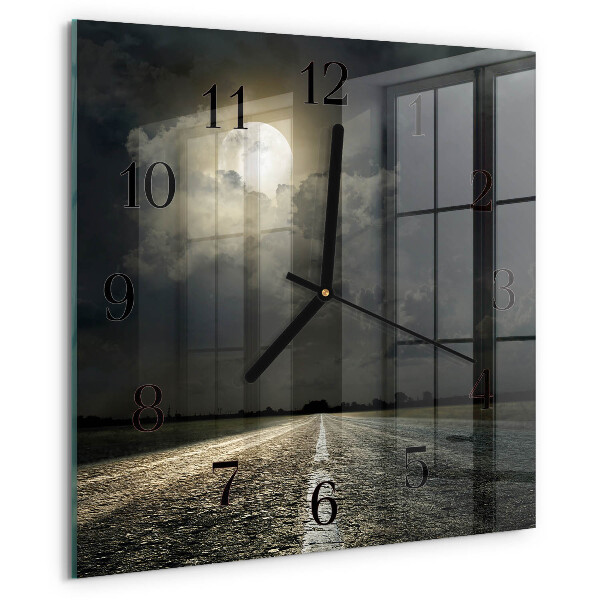 Square wall clock Path of the Moon