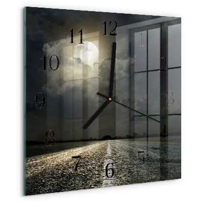 Square wall clock Path of the Moon