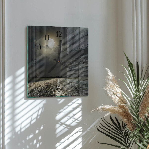 Square wall clock Path of the Moon