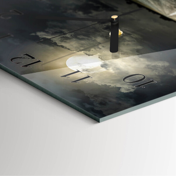Square wall clock Path of the Moon