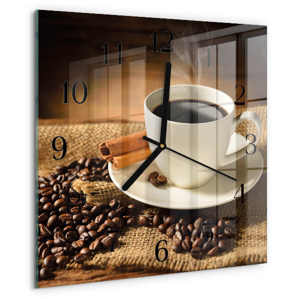 Square wall clock Coffee