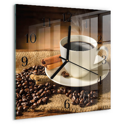 Square wall clock Coffee