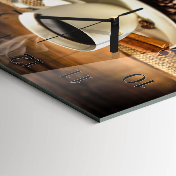 Square wall clock Coffee
