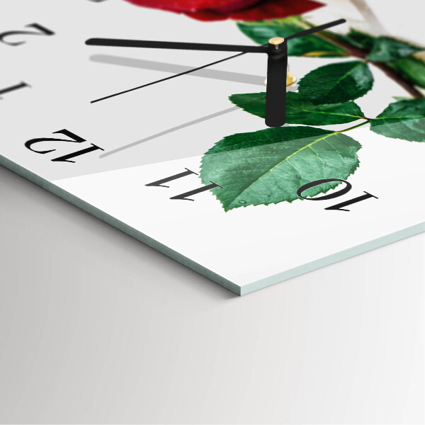 Square wall clock Rose