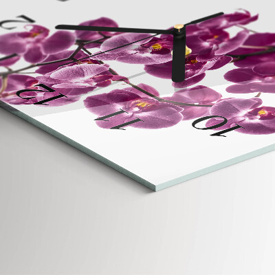Square wall clock Orchid