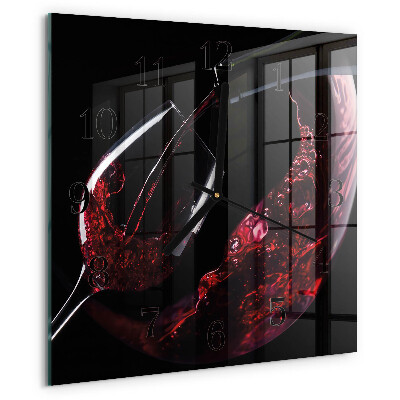 Square wall clock Wine