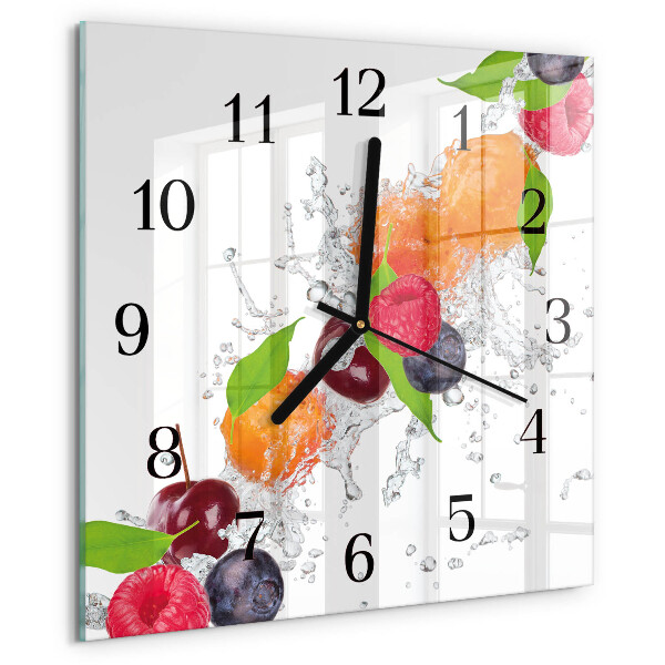 Square wall clock Fruit