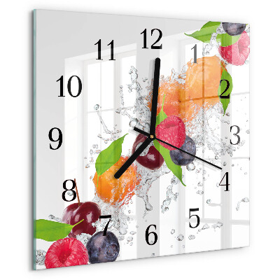 Square wall clock Fruit