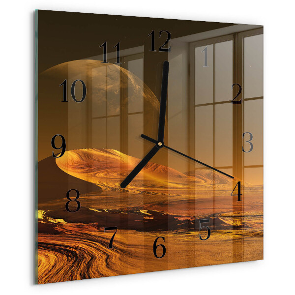 Square wall clock Desert
