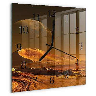 Square wall clock Desert