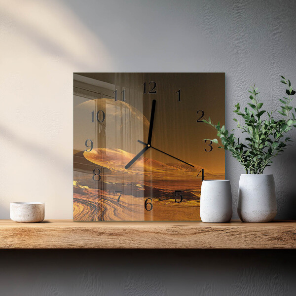 Square wall clock Desert