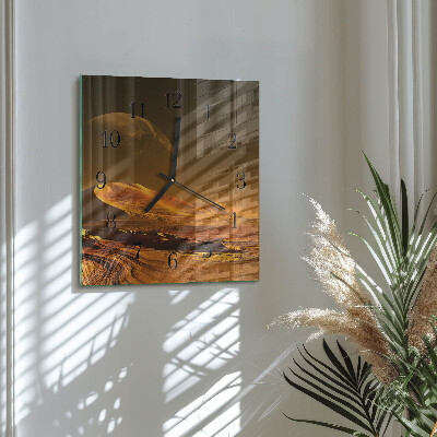Square wall clock Desert