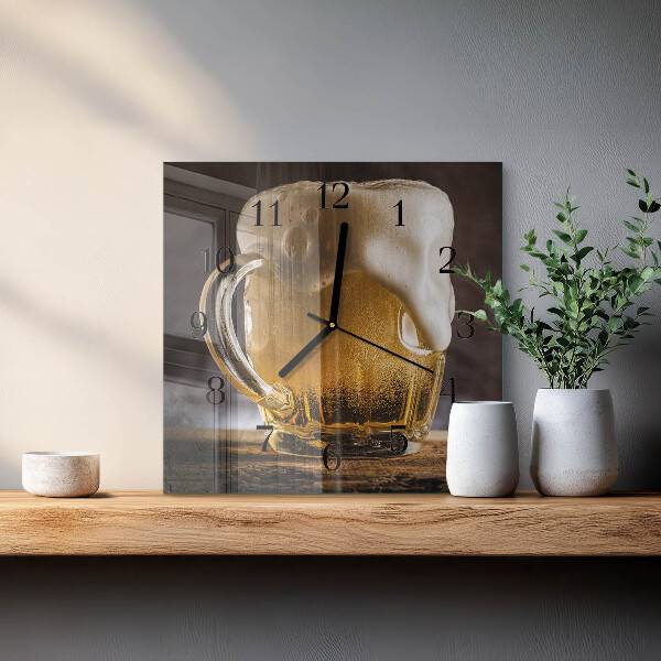 Square wall clock Beer
