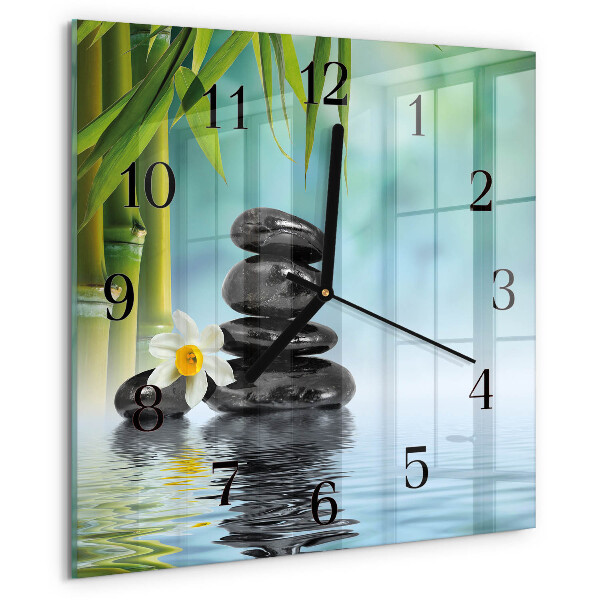 Square wall clock Stones