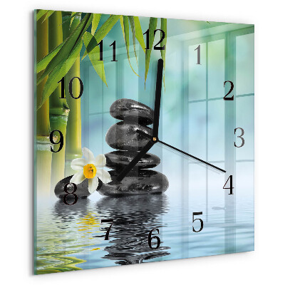 Square wall clock Stones