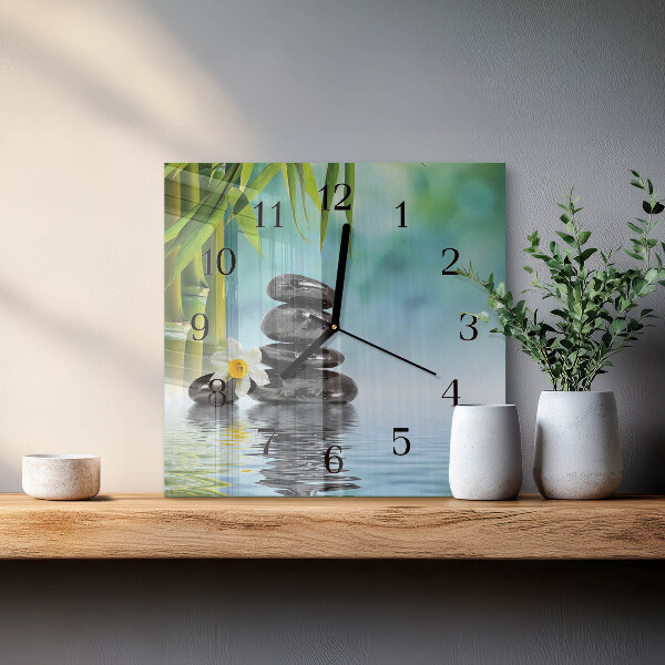 Square wall clock Stones