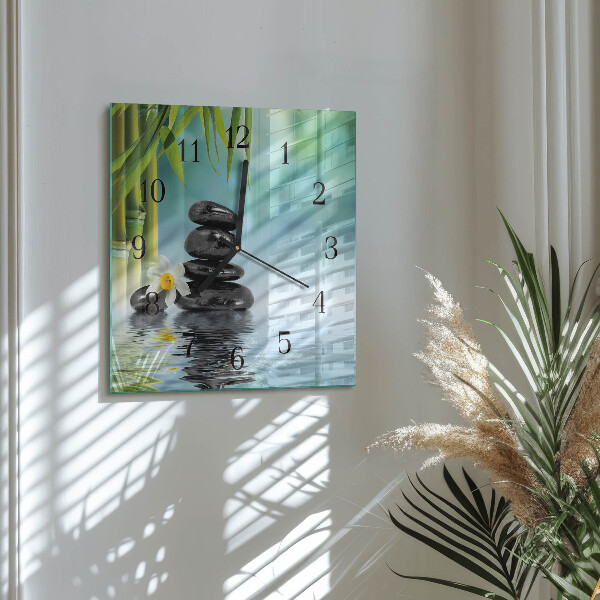Square wall clock Stones
